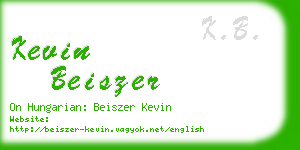 kevin beiszer business card